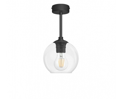 Krótka minimalistyczna czarna lampa sufitowa GCT-S1B