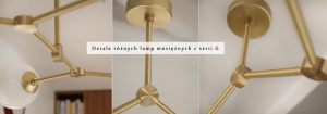 Złote mosiężne nowoczesne lampy z mosiądzu - Seria G