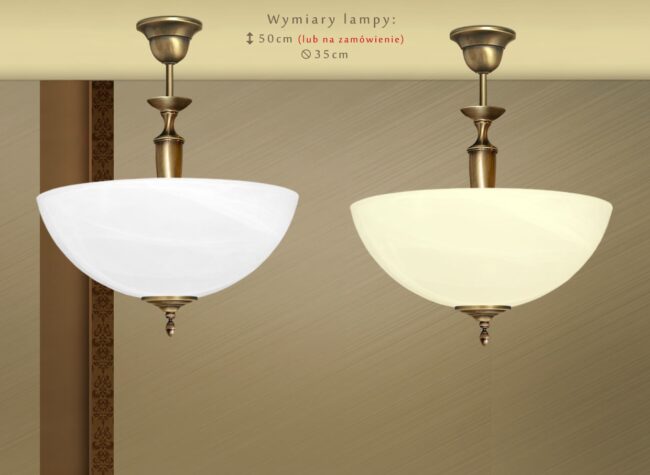 Lampa mosiężna z 1 kloszem S-S1A