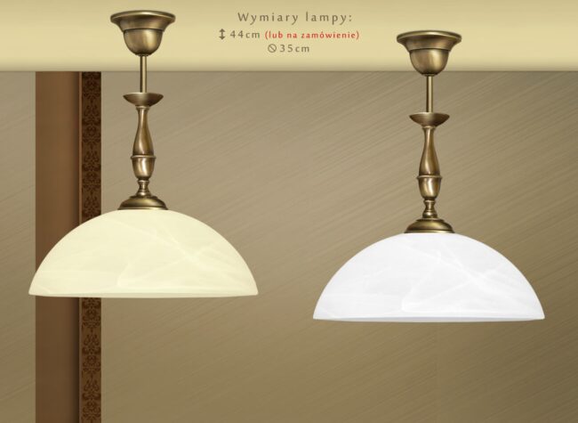 Lampa mosiężna z 1 kloszem S-S1C