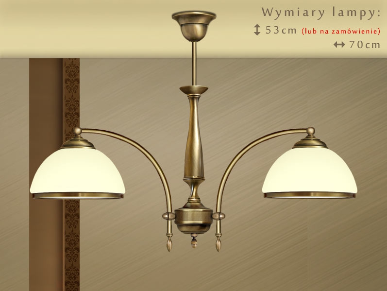 Żyrandol mosiężny SR-S2NE