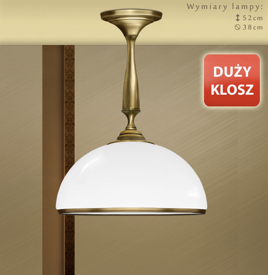 Lampa mosiężna z dużym kloszem SR-S1KD