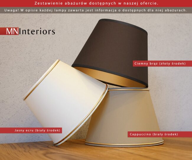 Lampa mosiężna z abażurem LA-S1B
