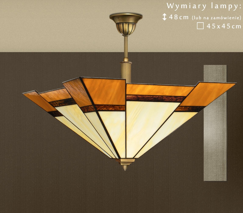Mosiężna lampa witrażowa O-S1AD - obrazek 2