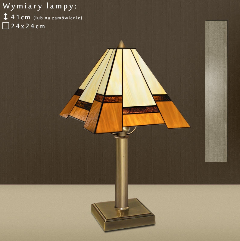 Lampa biurkowa witrażowa O-B1 - obrazek 2