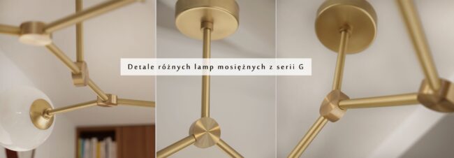 Złota nowoczesna lampa wisząca G-S1