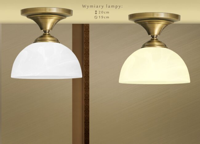 Złota krótka lampa do przedpokoju S-PL1G
