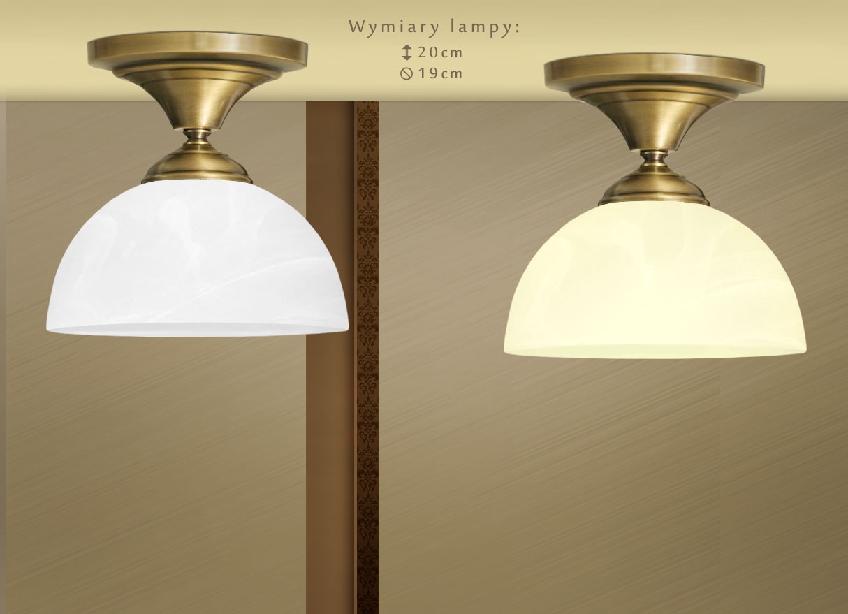 Złota krótka lampa do przedpokoju S-PL1G
