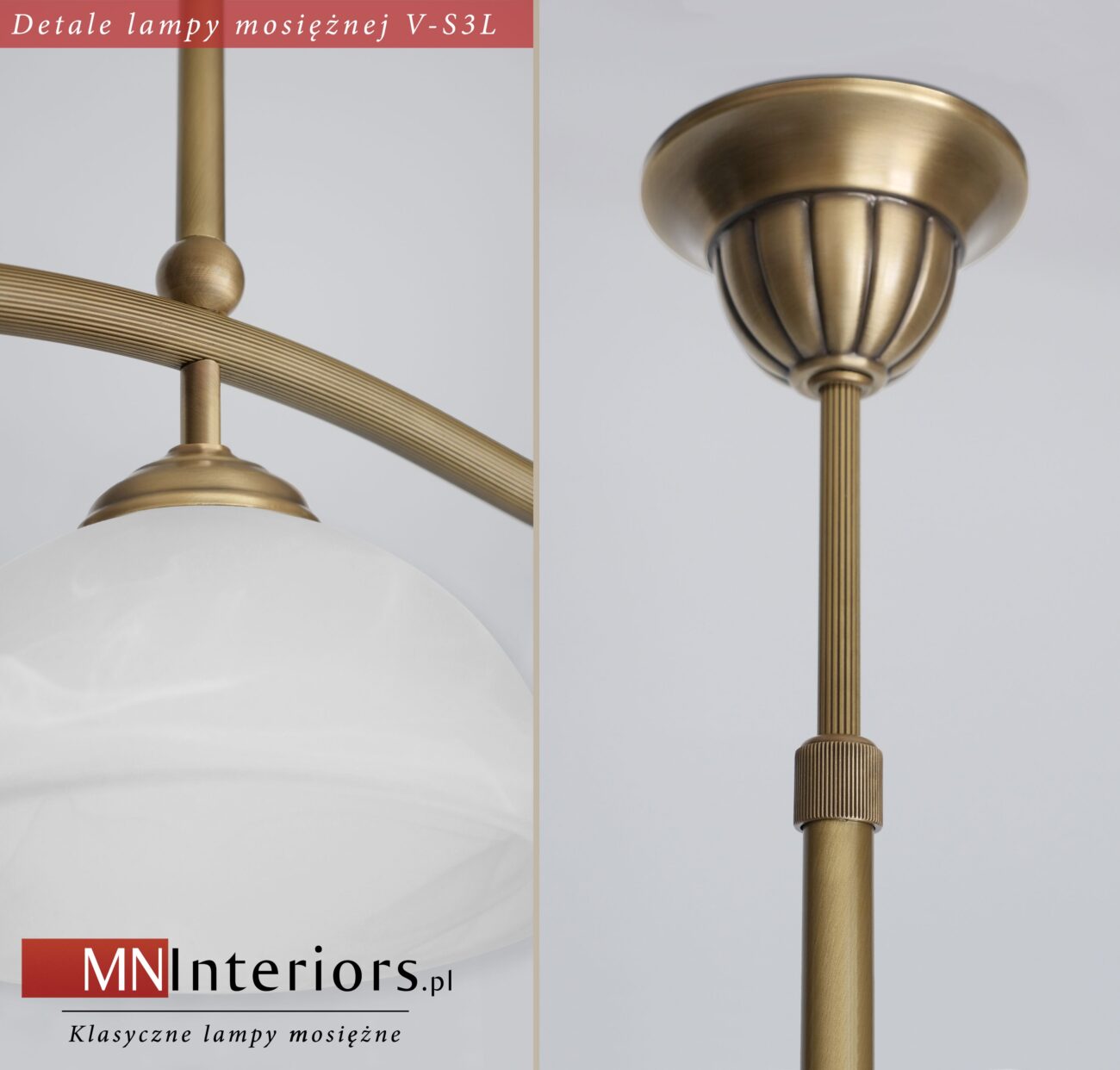 Klasyczna lampa dwuramienna V-S3L
