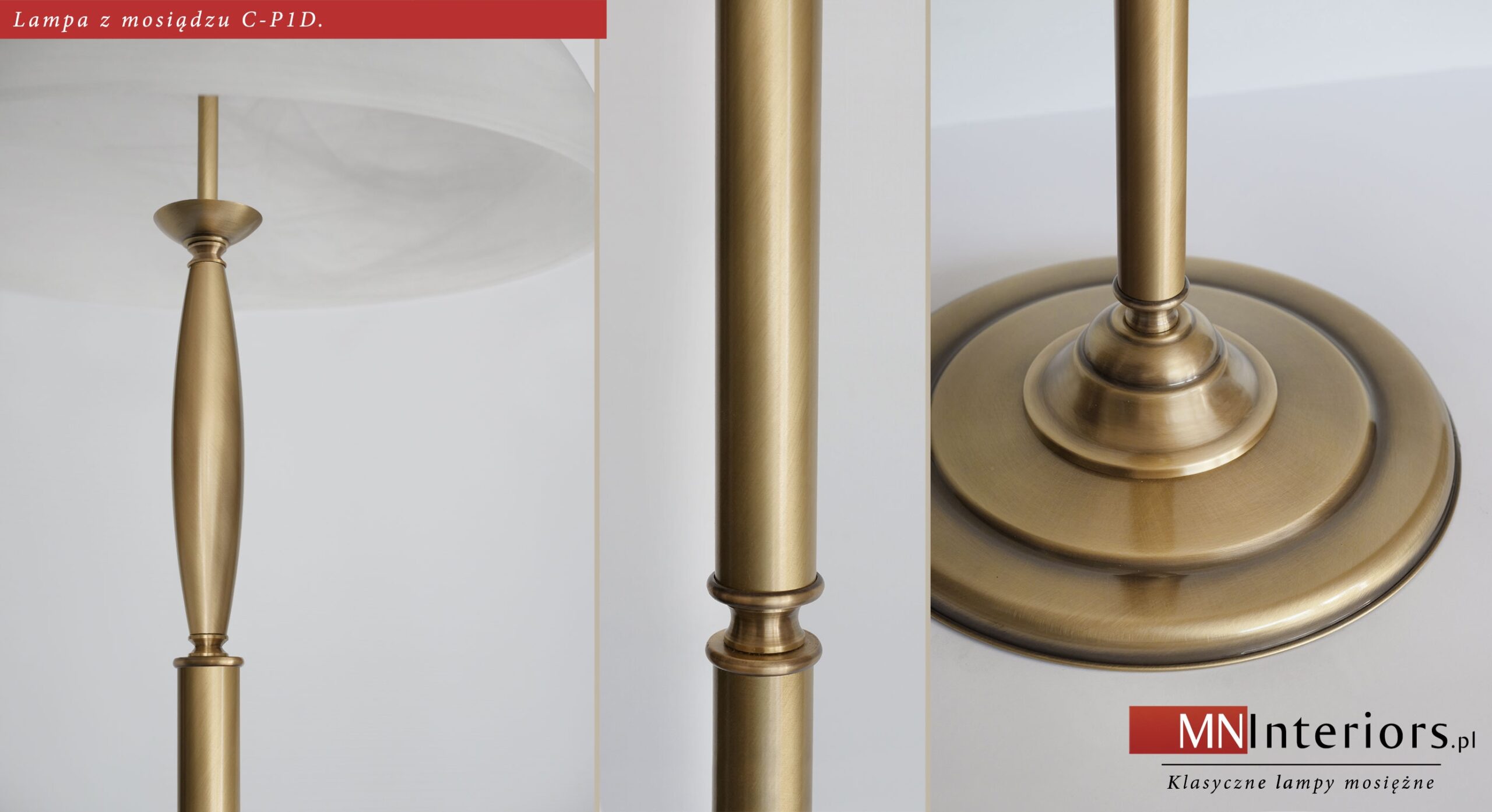 Mosiężna lampa podłogowa C-P1D - obrazek 2