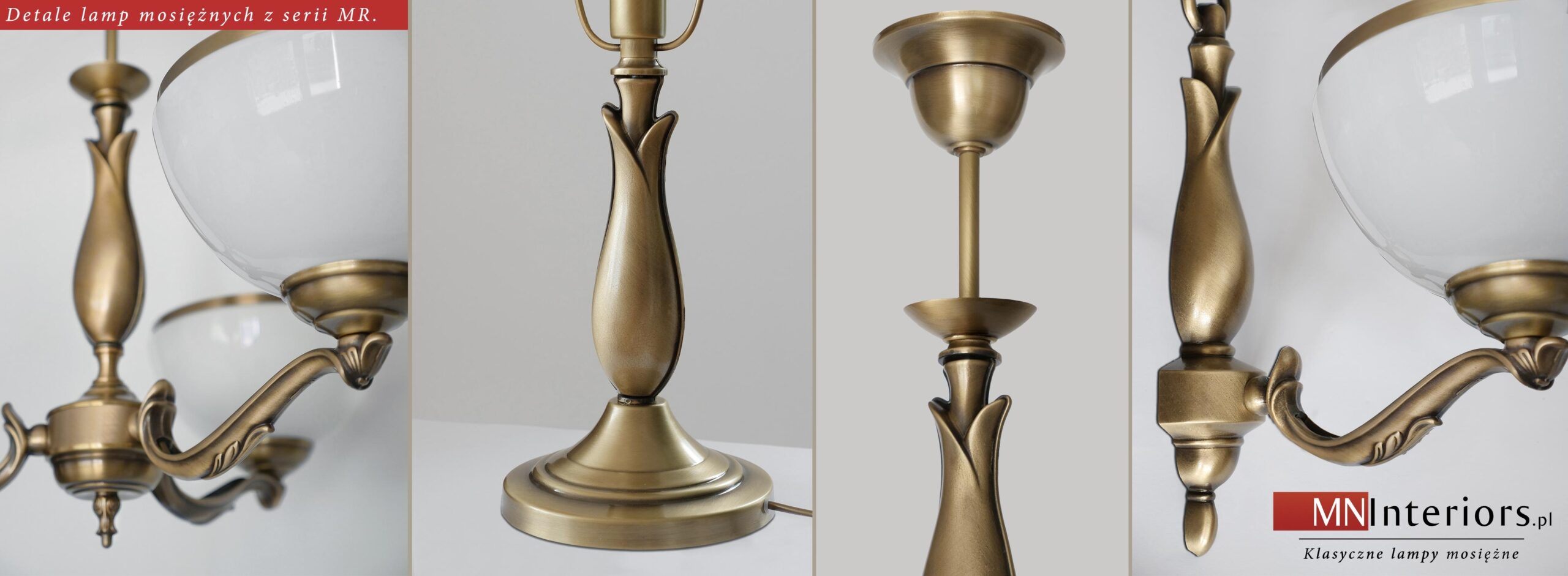 Lampa sufitowa mosiężna MR-S1ABDE - obrazek 2