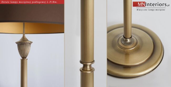 Mosiężna lampa podłogowa L-P1Bm