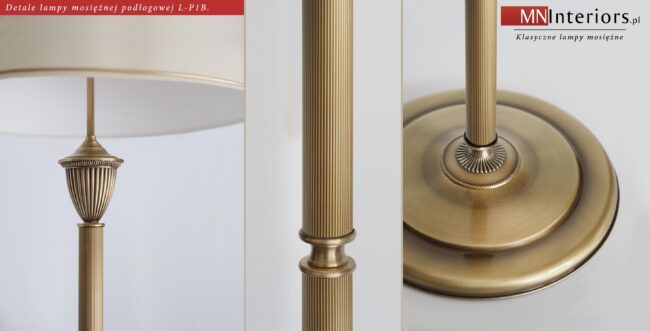 Złota lampa podłogowa do salonu L-P1B
