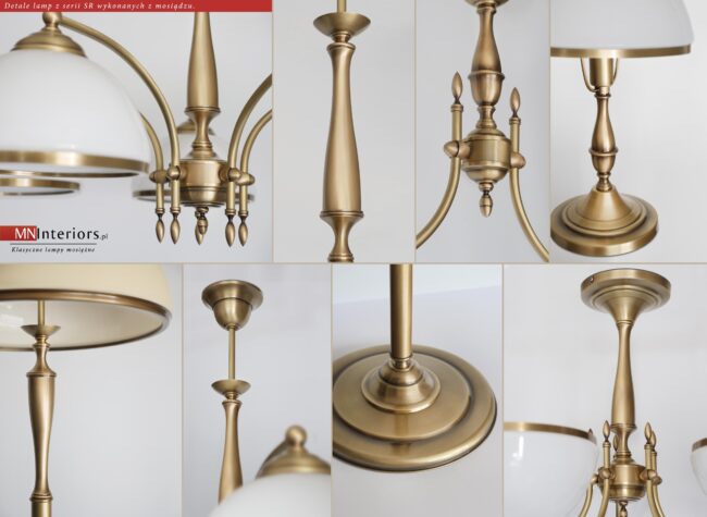 Żyrandol mosiężny nad stół SR-S3LE