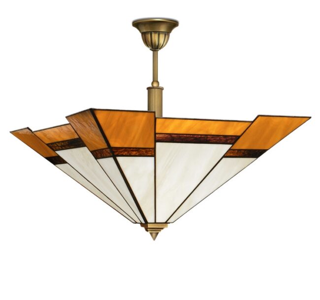 Mosiężna lampa witrażowa O-S1AD