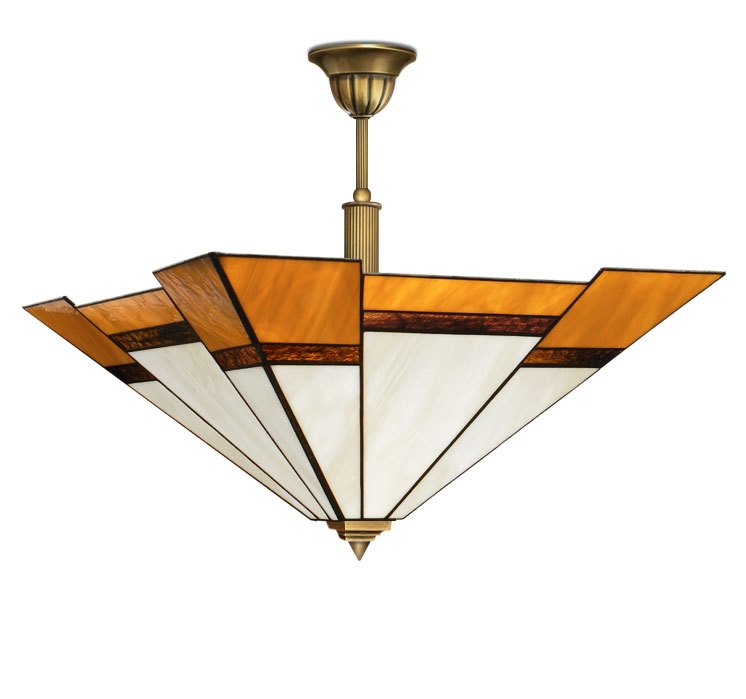 Mosiężna lampa witrażowa O-S1AD