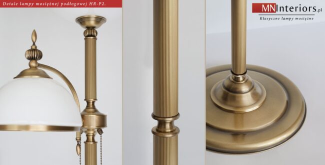 Lampa podłogowa mosiężna HR-P2E