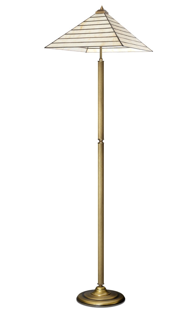 Witrażowa lampa podłogowa art deco OL-P1