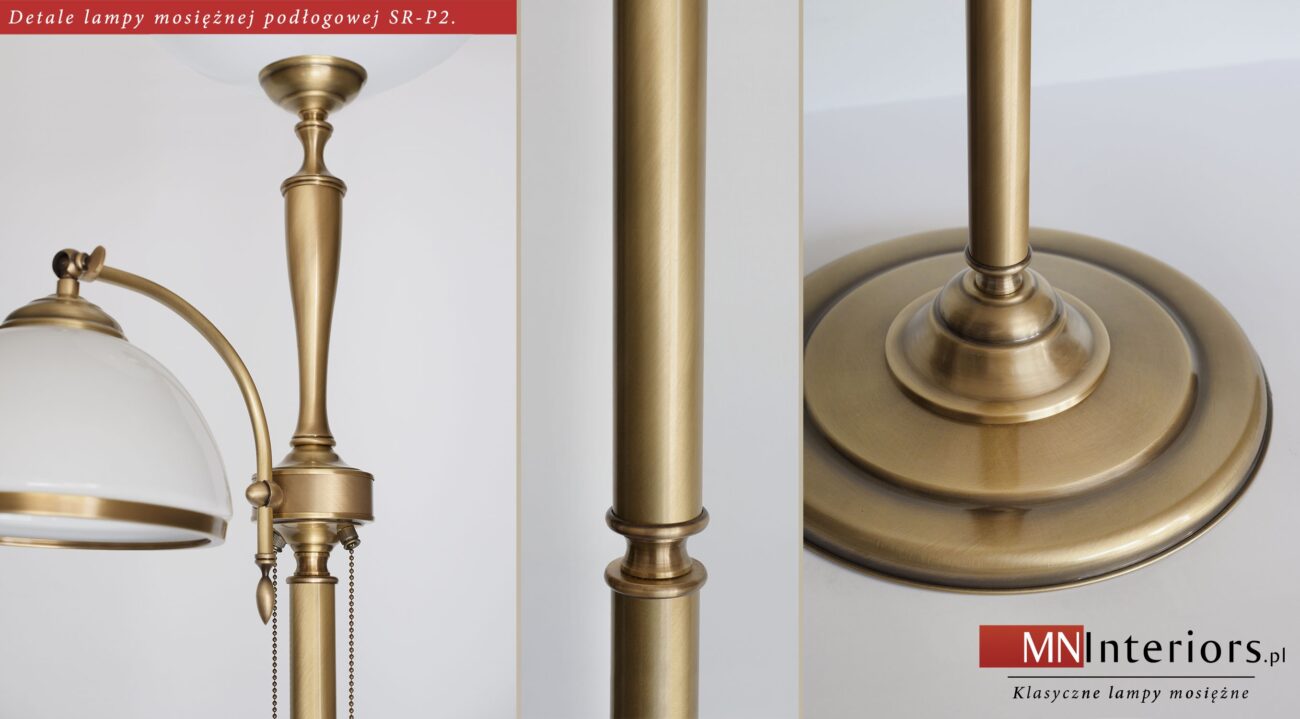 Lampa podłogowa mosiężna SR-P2E