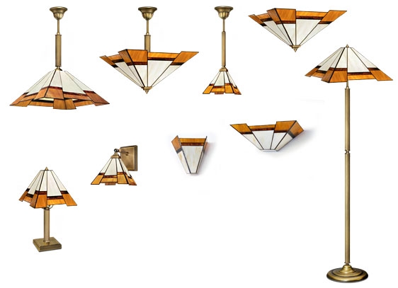 Lampa sufitowa mosiężna O-S1A