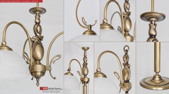 Mosiężna lampa na komodę D-B2B