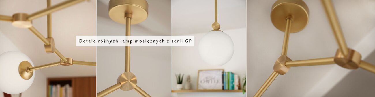 Złota lampa wisząca do pokoju GP-S4S