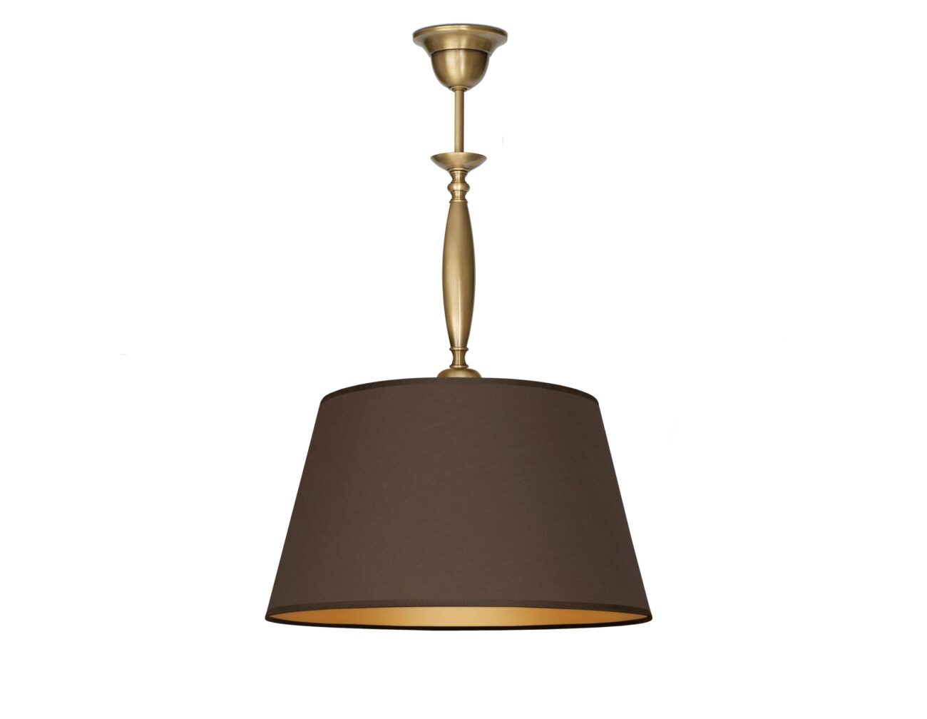 Lampa mosiężna z abażurem F-S1Bm