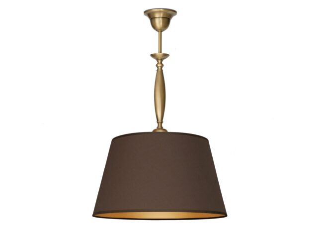 Lampa mosiężna z abażurem F-S1Bm