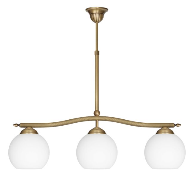 Lampa mosiężna nad stół z kulami QV-S3L