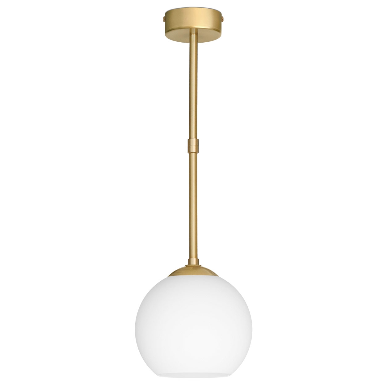 Złota lampa wisząca z kloszem kulą KM-S1U