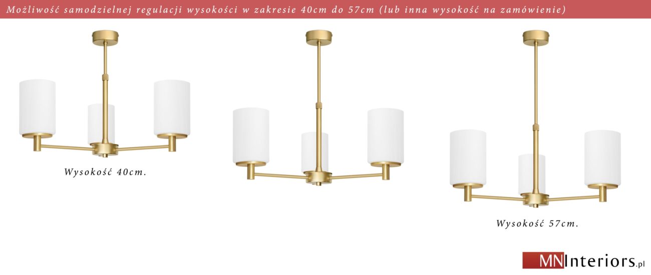 Złoty żyrandol KR-S3AR