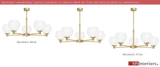 Elegancki złoty żyrandol do salonu KL-S5ARD