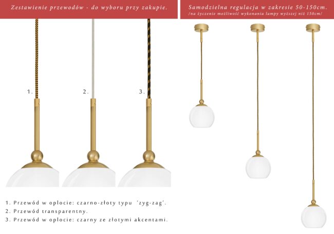 Złota wysoka lampa nad stolik nocny KL-S1G