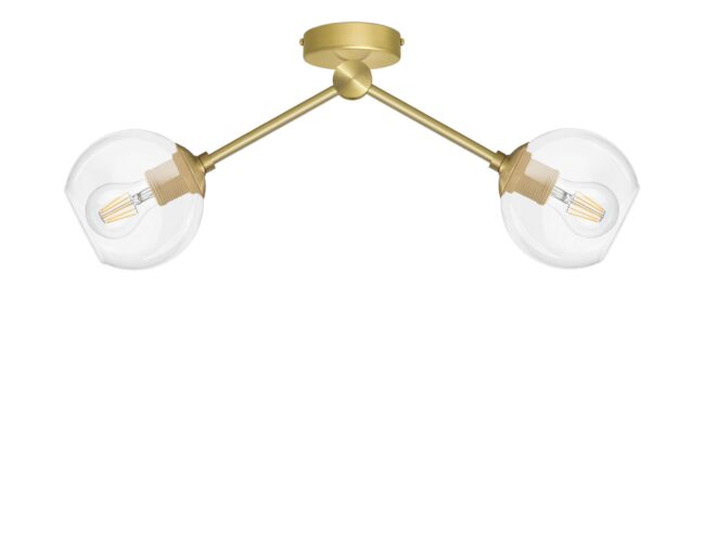 Krótka lampa sufitowa z dwoma kloszami GT-S2K