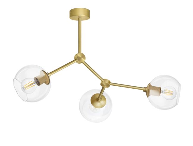 Nowoczesna złota mosiężna lampa wisząca GT-S3