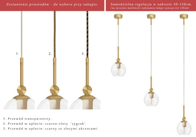 Złota nowoczesna lampa nad stolik nocny GT-S1G