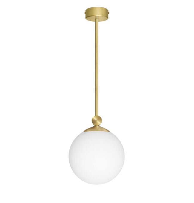 Złota lampa z kloszem kulą 20cm GP-S1D