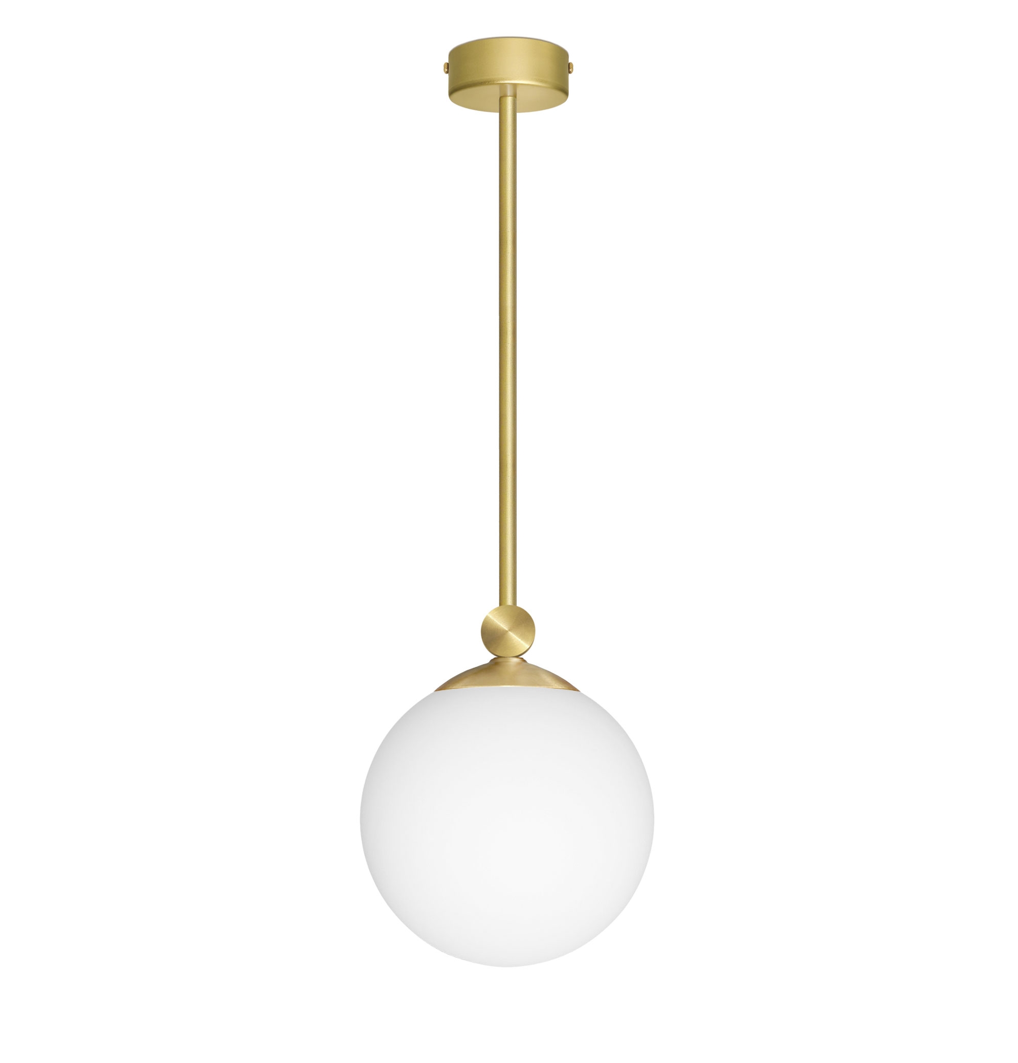 Złota lampa z kloszem kulą 20cm GP-S1D
