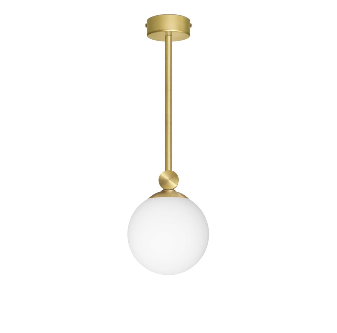 Złota lampa wisząca z matowym kloszem GP-S1