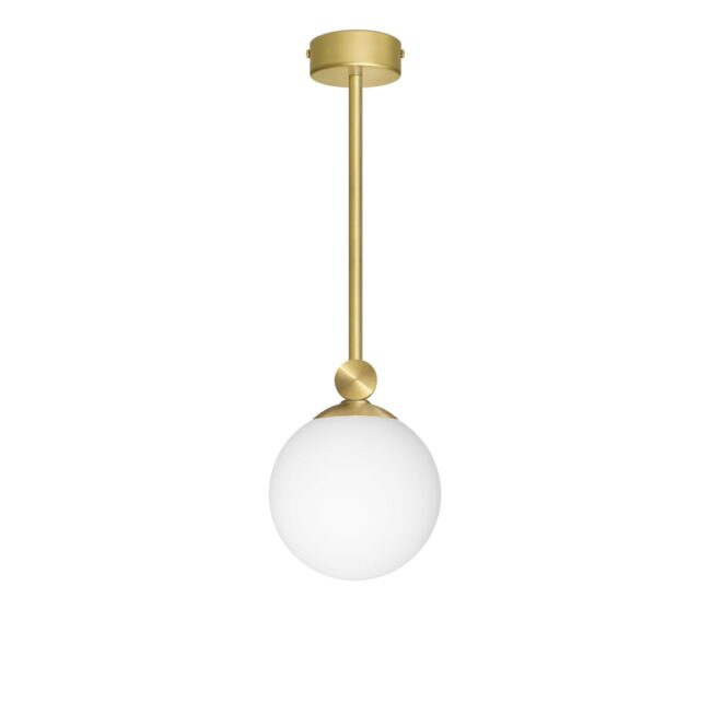 Złota lampa wisząca z matowym kloszem GP-S1