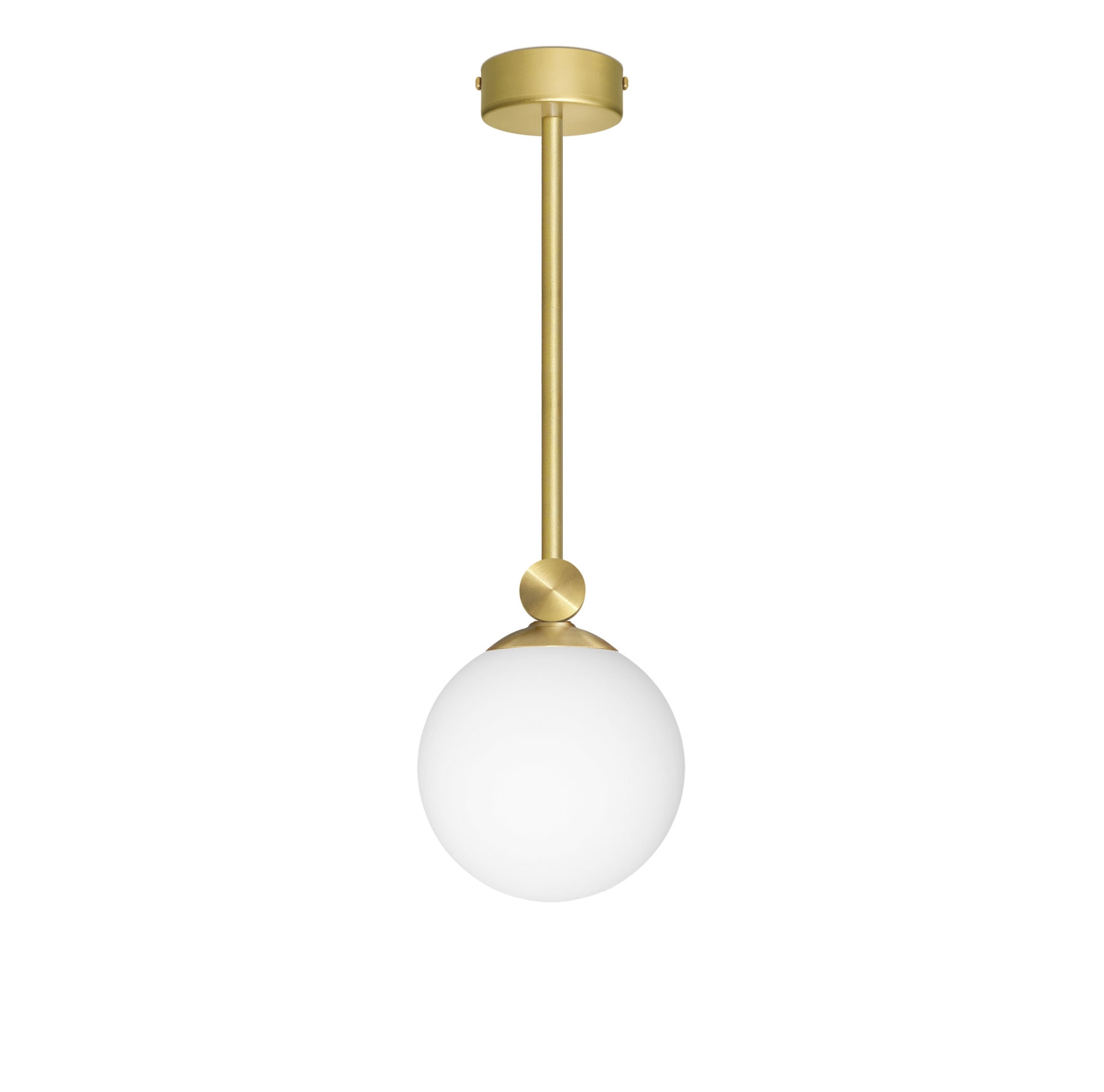 Złota lampa wisząca z matowym kloszem GP-S1
