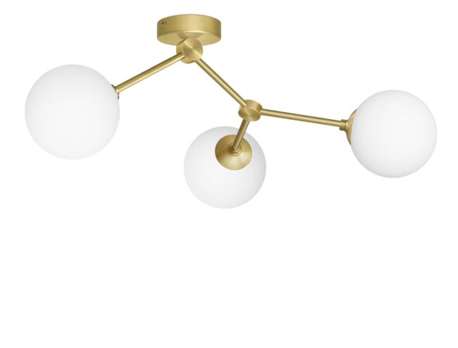 Krótka nowoczesna lampa mosiężna 3 kule GP-S3K