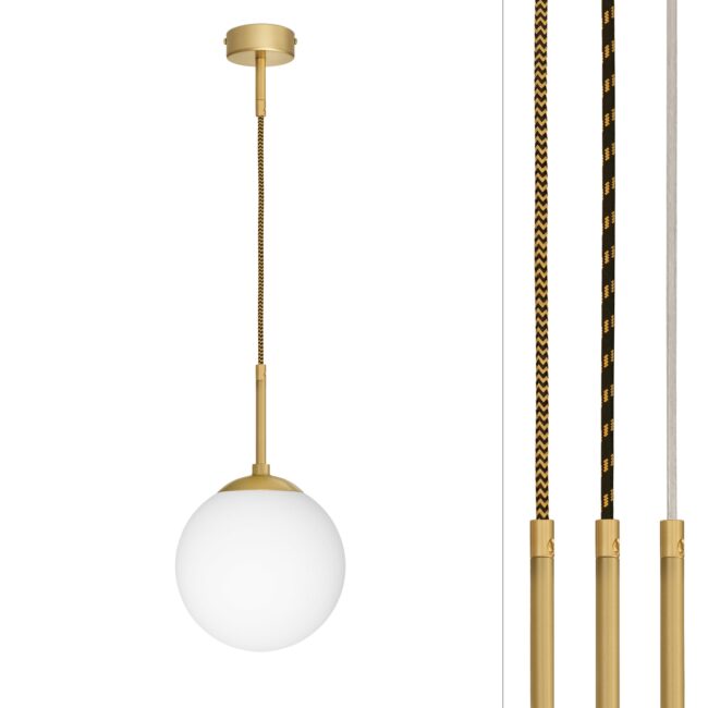 Nowoczesna złota wisząca lampa z kulą 20cm GP-S1GUD
