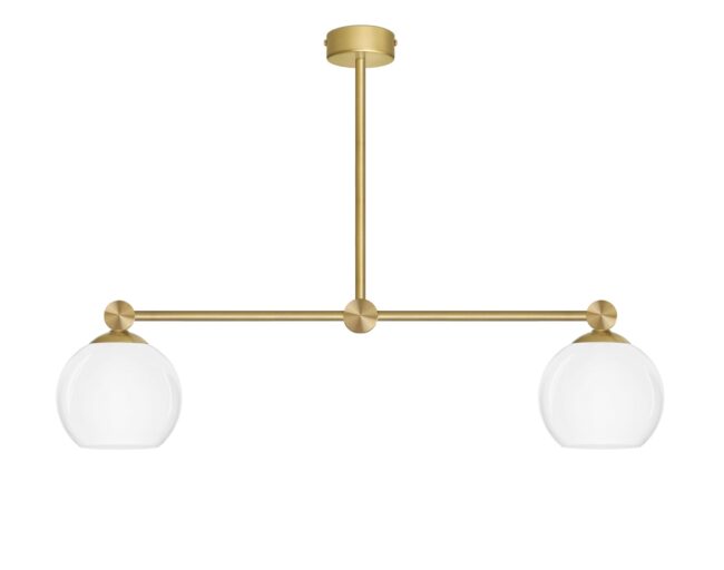 Złota lampa z dwoma kloszami w linii K-S2L