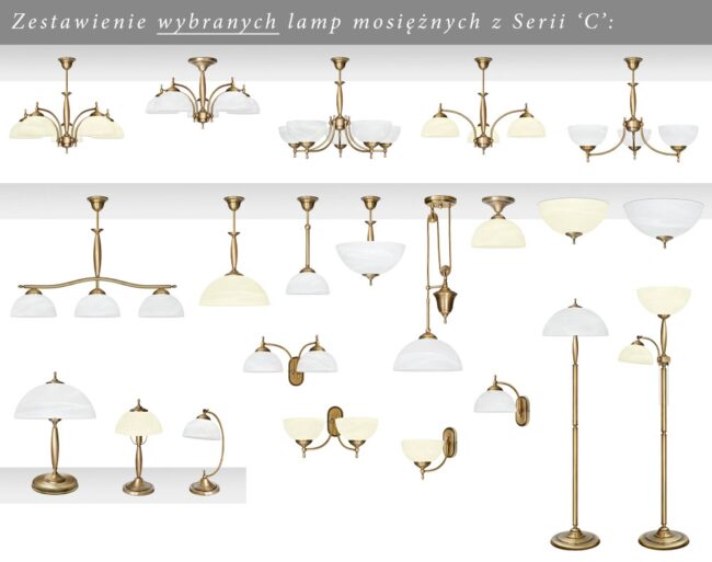 Lampa klasyczna mosiężna C-S1AK
