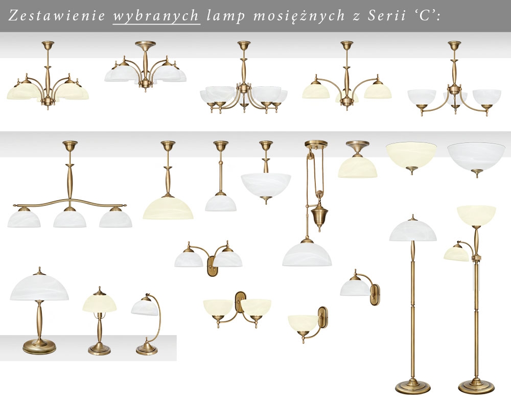 Mosiężny żyrandol C-S3 - obrazek 4