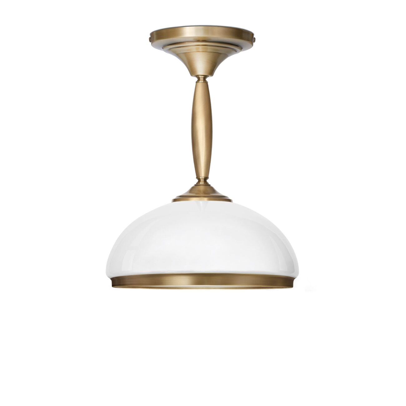 Krótka lampa mosiężna z 1 kloszem CR-S1K