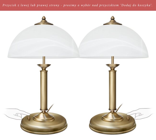 Elegancka złota lampa na komodę VG-B2-P