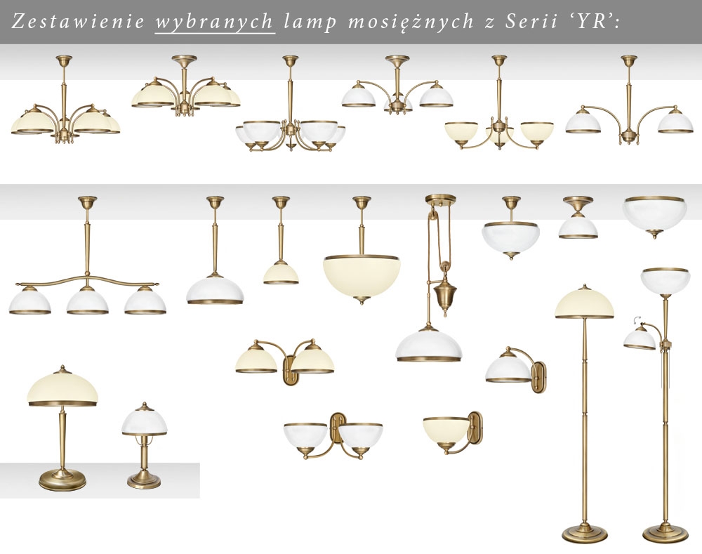 Lampa podłogowa mosiężna YR-P1DE - obrazek 3
