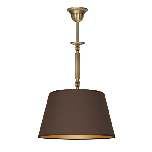 Lampa mosiężna z abażurem A-S1Bm